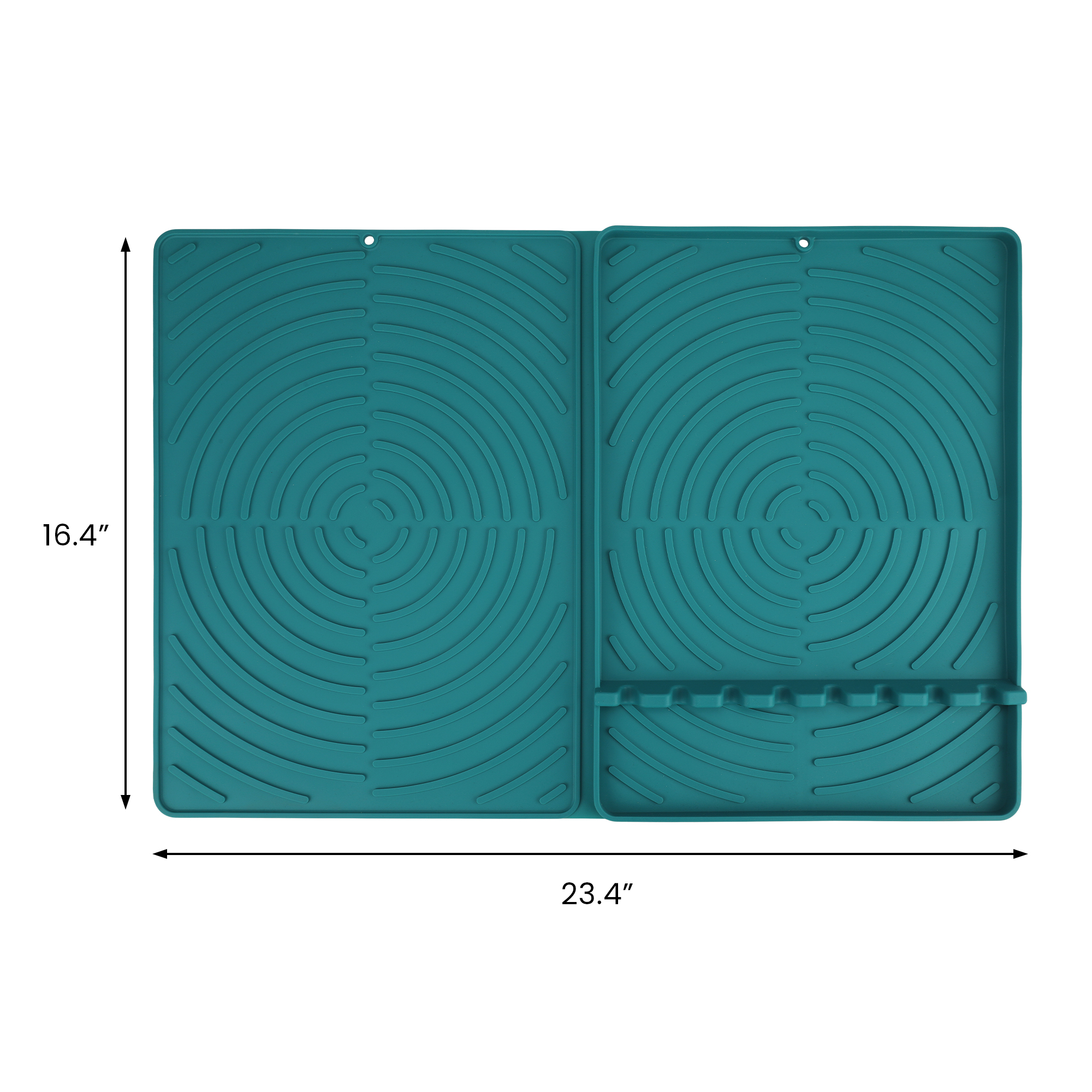 Unique Bargains Dish Drying Mat Fits Under Dish Rack for Kitchen Counter Green