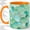 Orange, variant on Sea Glass Coffee Mug, Aqua Pebble Mosaic Art, Coastal Daily Sips for Tea