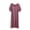 Purple, variant on Asxite Womens Pajamas Solid Short Sleeve Round Neck Ruffle Hem Loose Breathable Nightgown