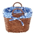 thumbnail image 2 of Pioneer Woman Small Oval Blue Floral Maize Basket, 2 of 6