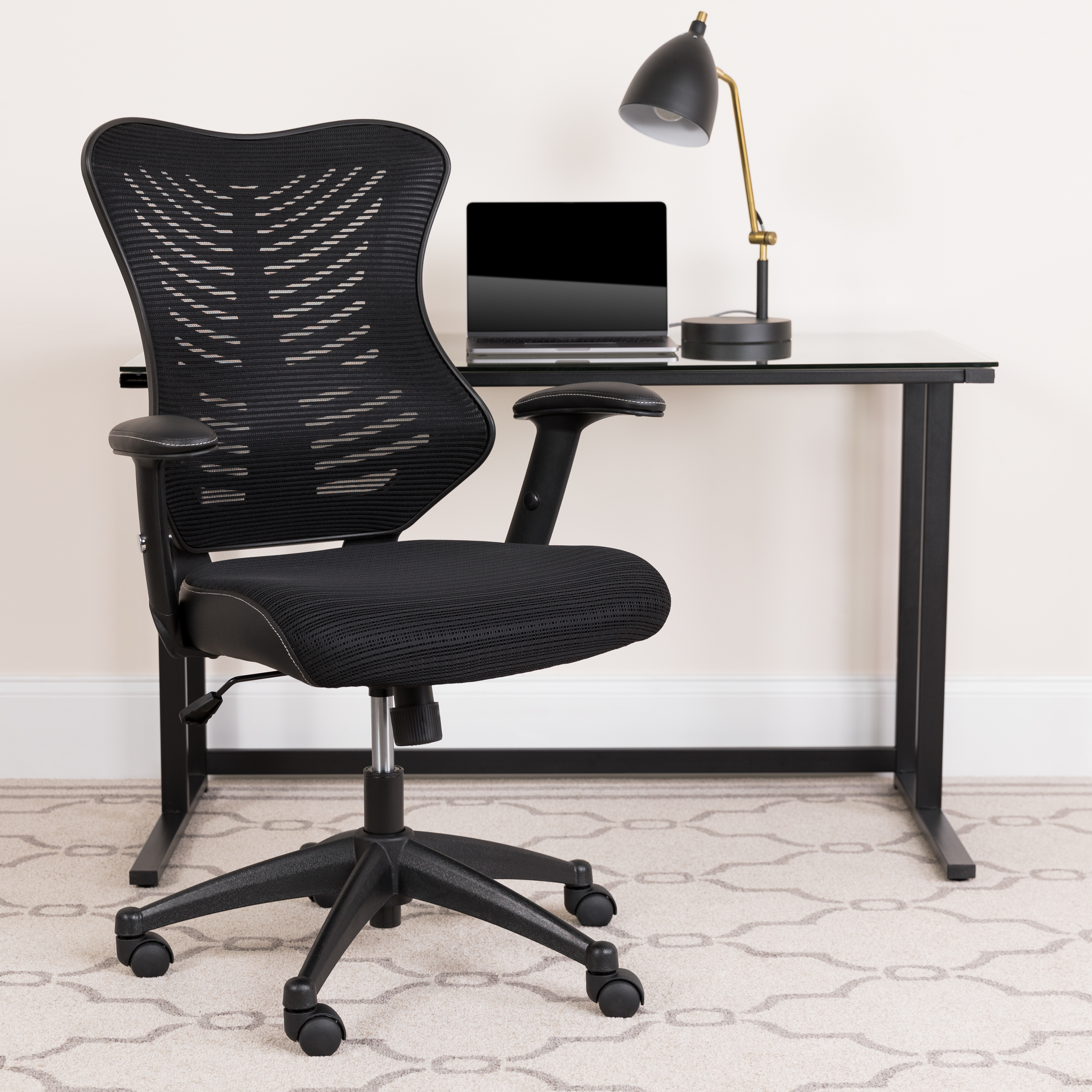 Flash Furniture High-Back Black Designer Mesh Executive Swivel Office ...