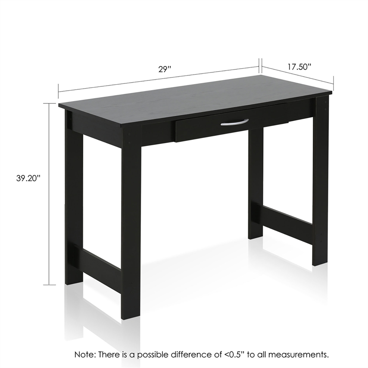 Furinno Jaya Writing Desk with Drawer, 15108BKW