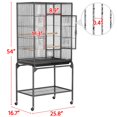 thumbnail image 2 of Alden Design 54"H Metal Pet Cage with Detachable Stand for Small Animal , Black, 2 of 9