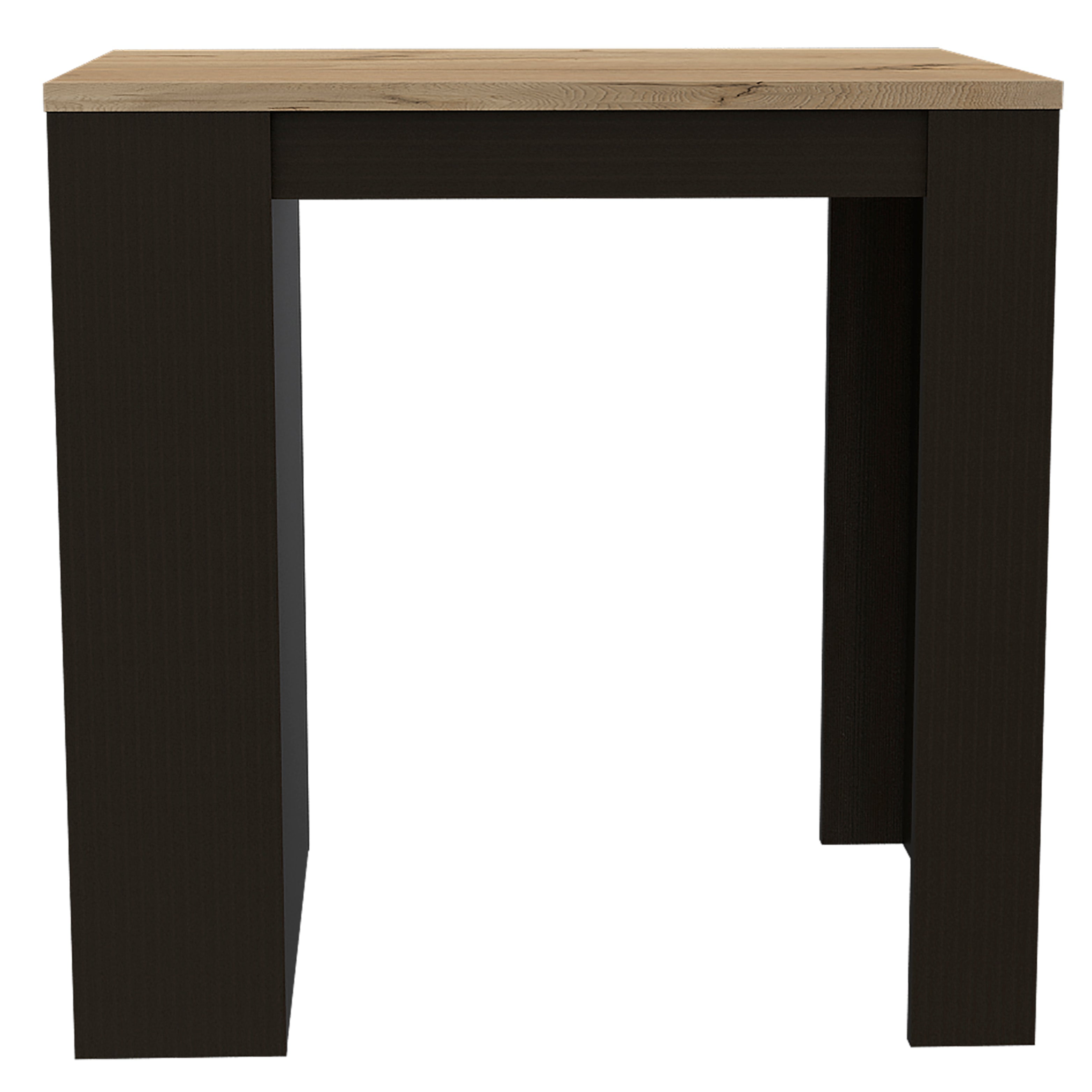Boahaus Rennes Kitchen Island, Assembled Product Height 36 in, Black Wengue / Pine