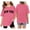 Pink, variant on Girls Shirts Oversized Casual Letter Print Short Sleeved Top Summer Loose Fit Plus Size Basic Green Shirt Size 3-4 Y