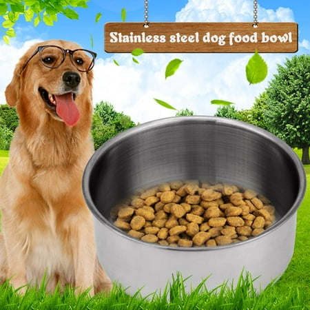 Anauto Dog Bowl,Stainless Steel Puppy Dog Cat Bird Feeder Feeding Food Water Dish Bowl