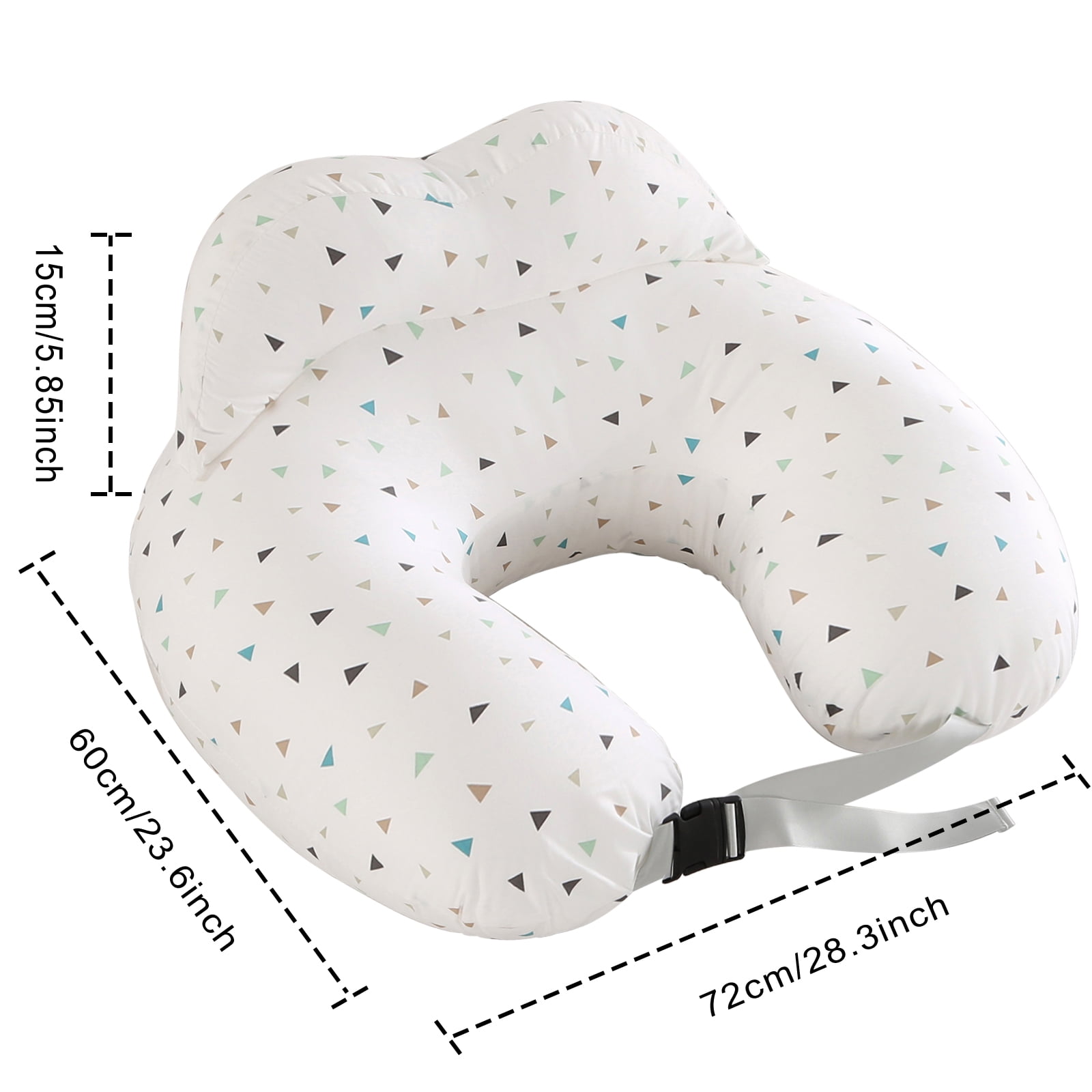 BATTOP Nursing Pillow for Breastfeeding,Plus Size Breastfeeding Pillows for More Support,With Adjustable Waist Strap and Removable Cover