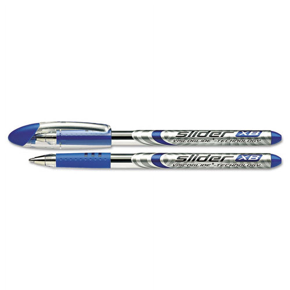 Slider Ballpoint Pen, Stick, Extra-Bold 1.4 Mm, Blue Ink, Blue/silver Barrel, 10/box | Bundle of 2 Boxes