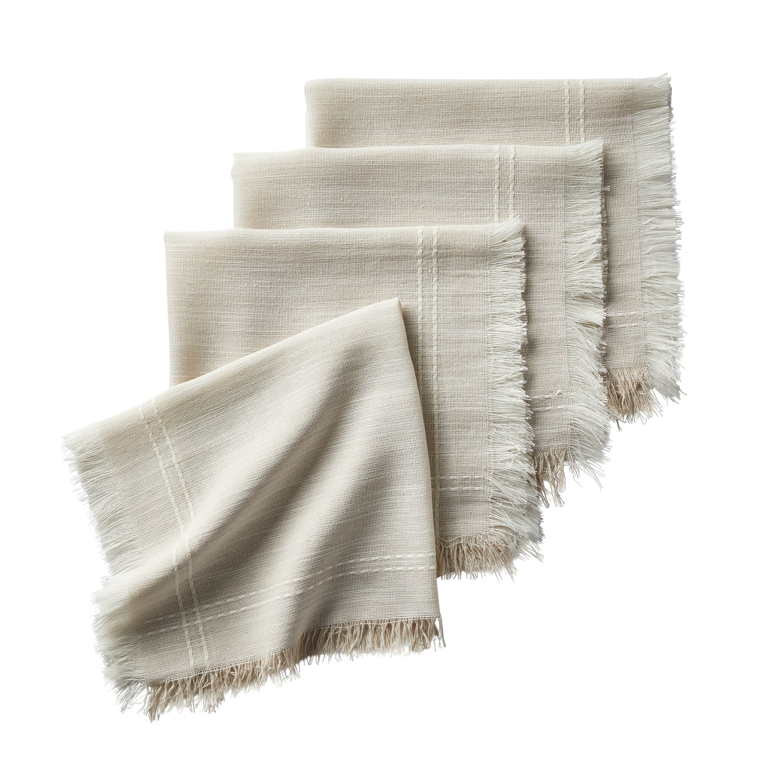Better Homes & Gardens Beige Fringe 4 Pack Napkin - 20"x20"