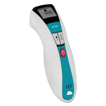 MABIS RediScan Infrared Thermometer w/Digital Readout, White/Blue, 50F–122F