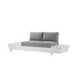 thumbnail image 3 of Pemberly Row 3-piece Modern Aluminum Frame Outdoor Sectional in Gray, 3 of 21