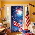 thumbnail image 1 of Linnome Independence Day Door Cover Hanging Cloth Background Cloth for Anniversary Celebration 70.9x35.4 Inch Multicolor#02, 1 of 6