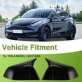 thumbnail image 2 of Reemplazo de tapa de espejo lateral izquierdo y derecho ABS de 1 par en negro brillante para TESLA MODEL 3 2017-2023, 2 of 7