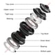 thumbnail image 3 of Sonducket Auriculares para bicicletas de 34MM, reemplazo de auriculares de alta precisión, rodamientos de alta resistencia, mantenimiento de Ciclismo Plata, 3 of 6