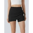 thumbnail image 5 of Women'S 2-in-1 Convertible Athletic Skirt with Drawstring - Knee-Length Skort with Pockets for Sports & Casual Black L, 5 of 8