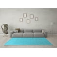 thumbnail image 3 of Ahgly Company Indoor Round Solid Light Blue Modern Area Rugs, 5' Round, 3 of 4