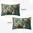 thumbnail image 2 of Gaeub Delicate White Daisy Jars Printed Pillow Case, Comfort Soft Hidden Zipper, Suitable for Sofa, Bedroom-16"x24", 2 of 6