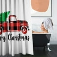 thumbnail image 6 of 4 Piece Shower Curtain Sets, Christmas Tree Red Fir Luxury with Non-Slip Rugs, Toilet Lid Cover and Bath Mat, for Bathroom Decor Set, 72" x 72", 6 of 7