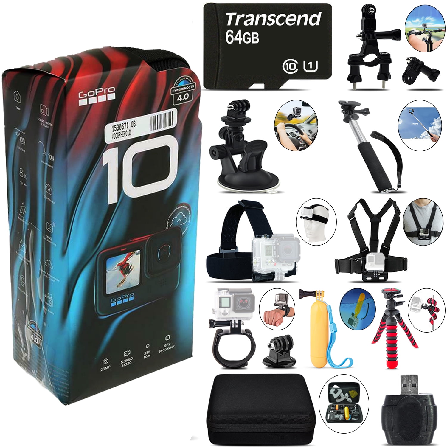GoPro HERO10 Black Waterproof Action Camera Bundle - Walmart.com