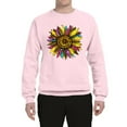 thumbnail image 3 of Wild Bobby, Sunflower Animal Print Fashion Unisex Crewneck Graphic Sweatshirt, Light Pink, X-Large, 3 of 5