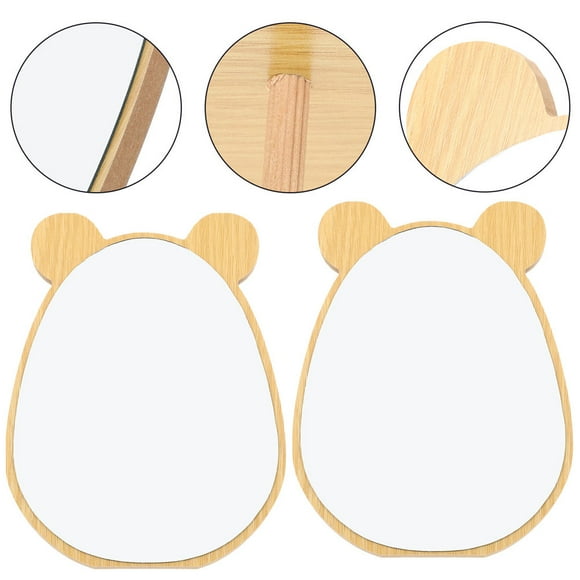 ORDDIART 2 Sets Tabletop Mirror with Stand Glass for Reflection Women Study Room