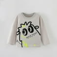 thumbnail image 2 of Little Boys Long Sleeve T Shirts Kids Casual Crewneck Top With Cartoon Print Soft Clothes Grey Size 5-6T, 2 of 8