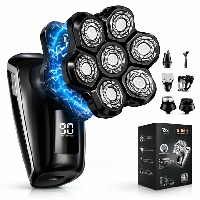Afeitadora eléctrica Maraiss para hombres calvos con cuchillas flotantes 7D