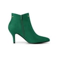 thumbnail image 3 of BLISSFUL STEP Women's Pointy Toe Zipper Stiletto Heeled Ankle Booties, 3 of 7