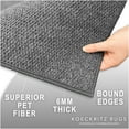 thumbnail image 6 of 12'x16' Soft Indoor/Outdoor Hobnail Style Area Rugs. Lightweight and Flexible for Easy Cleaning and Transport (Color: Sky Grey), 6 of 8