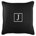thumbnail image 2 of Sunbrella Monogram Corded Single Square Pillow by Havenside Home Black "J", 2 of 5