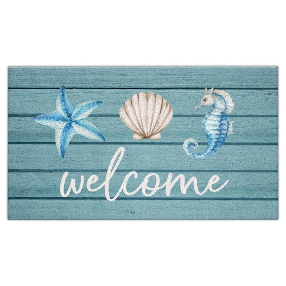 Alfombra de bienvenida de playa Rug Jvpke, 43 x 30 cm, para interiores y exteriores