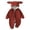 Red, variant on Baby Bunny Ear Bodysuit Playsuits, Hooded Full-Zip Romper, Cozy Warm Snowsuit Outfit for & Toddlers