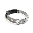 thumbnail image 4 of Mens Stainless Steel Bracelet with Bar, Adjustable Mesh Band with Buckle Clasp,Black/Silver, 4 of 7