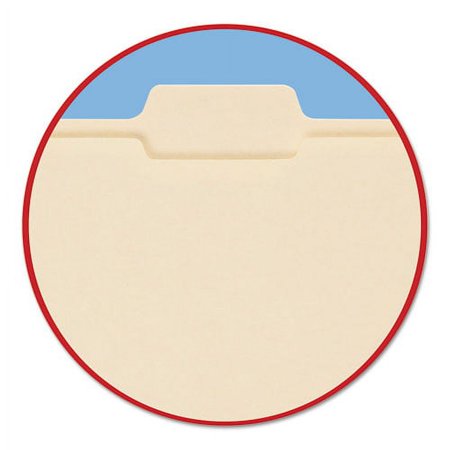 Smead Reinforced Tab Manila File Folders, 1/5-Cut Tabs: Assorted, Letter Size, 0.75" Expansion, 11-pt Manila, 100/Box | Order of 1 Box