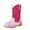 Watermelon Red, variant on Gibobby Kids Western Boots for Boys Girls Embroidered Cowgirl Cowboy Boots Square Toe Mid Calf Riding Shoes Little Kid/Big Kid,Khaki,5.5-6 Y