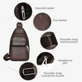 thumbnail image 4 of Wzzjkit Canvas Sling Bag Crossbody Backpack Shoulder Casual Rucksack for Men, 4 of 6