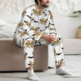 thumbnail image 6 of Halloween Costumes Mens Pajamas Set, cute Halloween corgi dog bat Halloween Pajamas Button Down Long Sleeve Loungewear Halloween Sleepwear Pjs sets for Men, 6 of 7