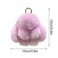 thumbnail image 3 of Bunny Keychain with Tin - 5.8" Handmade Soft Plush Rabbit Charm, 20 Colors, Cute Gifts for Women & Teens, 3 of 6
