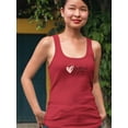 thumbnail image 2 of Mothers Day Baby Pink Hear Racerback Tank Women -Image by Shutterstock, Female XX-Large, 2 of 4