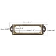 thumbnail image 2 of Unique Bargains 60x17mm Drawer Tag Label Metal Label Holder File Tag Frames Bronze Tone 30 Pack, 2 of 6