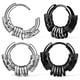 thumbnail image 2 of 2 Pairs Hoop Earrings Stainless Steel Vintage Earrings Punk Earrings Women Girls, 2 of 3