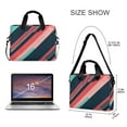 thumbnail image 3 of FORMRS 16" Laptop Bag Carrying Sleeve Case with Handle Travel Shoulder Briefcase, Pink Geometric, 3 of 8