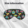 thumbnail image 5 of Fuzoiu Geometric Dinosaur Print Sleep Masks,Eye Masks with Adjustable Strap for Sleeping,Night Eye Shade for Women Men,Eye Cover for Full Night's Sleep, Travel and Nap, 5 of 7