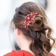 thumbnail image 4 of OUNONA Accesorio Para Peinar De Aleación Rojo Oscuro Con De Para Bodas Y Fiestas, 4 of 6