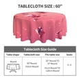thumbnail image 2 of Pink Crystal Falling Round Tablecloth 60 Inch Polyester Table Cover Kitchen Dinning Washable Indoor Outdoor Party Wedding Picnic Holiday, 2 of 5