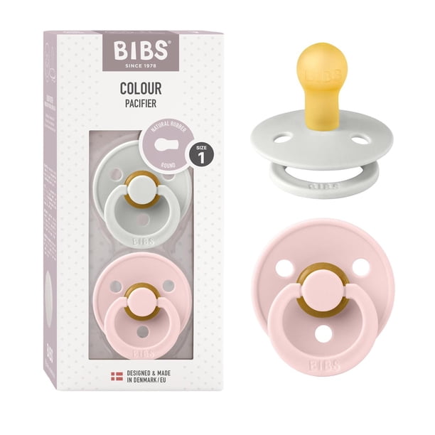 Chupones BIBS Haze Blossom Látex Natural Talle 1 para Bebés 0 a 6 Meses Hecho en Dinamarca Pack de 2