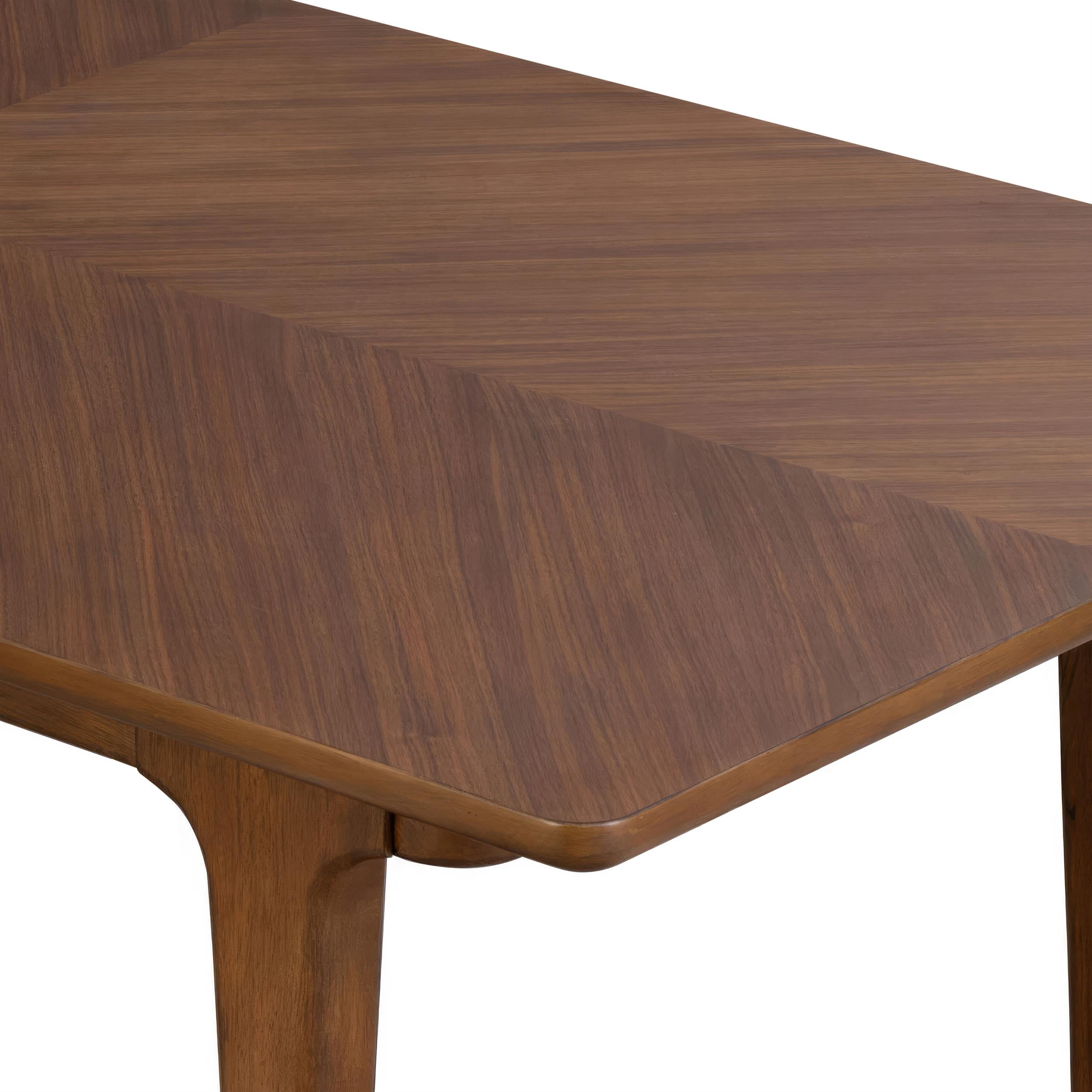 Furniture of America Forma Solid Wood Rectangular Dining Table in Walnut