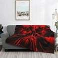 thumbnail image 2 of Fotbe The Red Head Skull Manta de Franela con Estampado, Manta Ultrasuave para Cama, Sofá, Auto, Hipoalergénica y Antibolitas-40"x30", 2 of 6