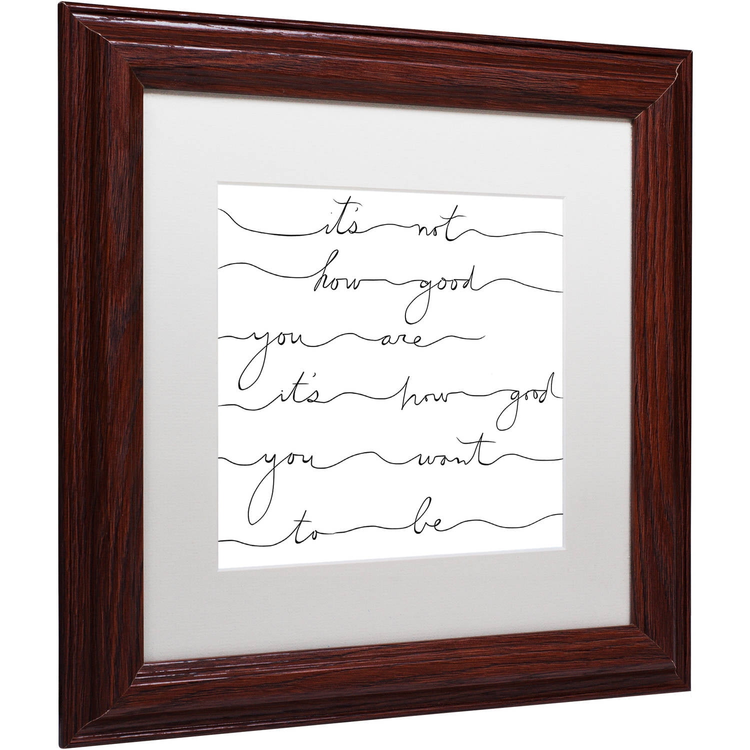 Trademark Fine Art "How Good Black" Canvas Art by Lisa Powell Braun, White Matte, Wood Frame