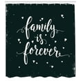 thumbnail image 3 of Ambesonne Black and White Shower Curtain, Family Forever, 69"Wx75"L, Black and White, 3 of 3